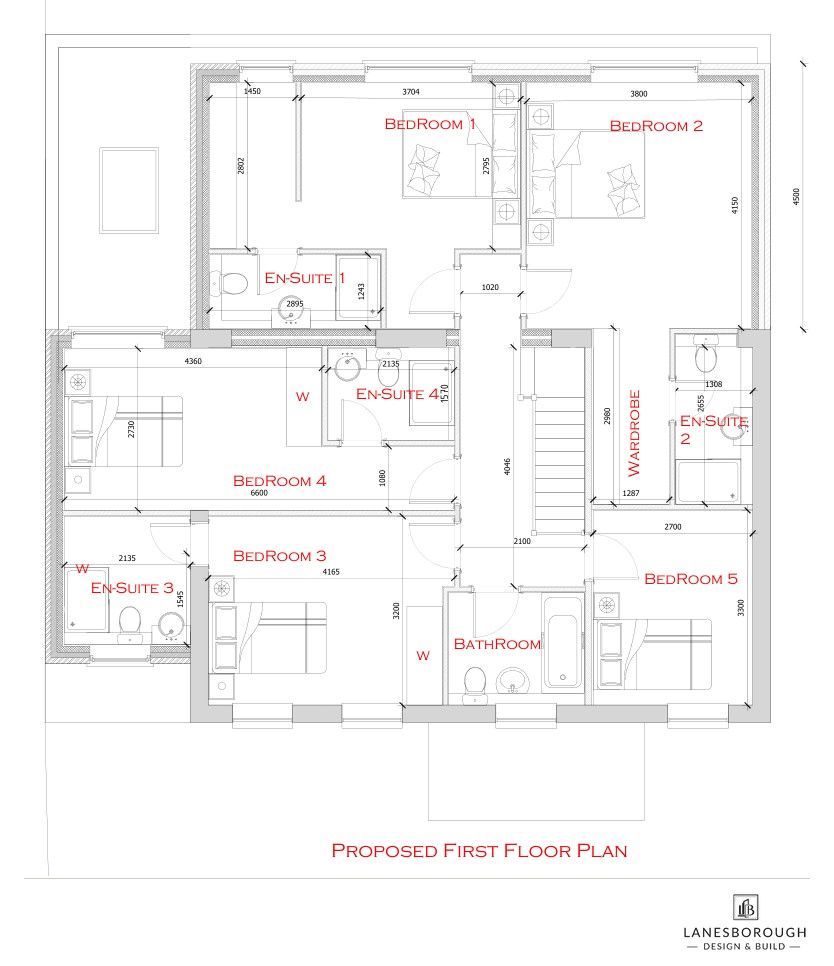 8 Chiltern Road — Proposed first floor plan